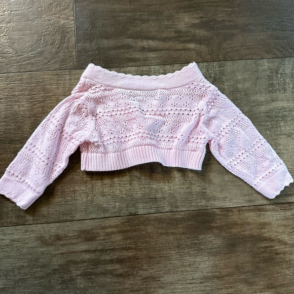 Tommy Hilfiger Light pink open knit cardigan - Picture 2 of 5